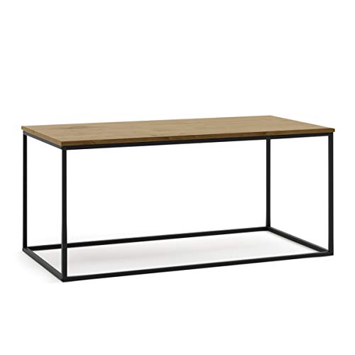 Mc Haus MARA - Mesa de Centro Rectangular, Negra, 100 x 50 x 45 cm