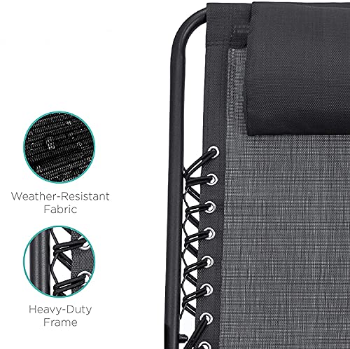 Mecedoras Plegables 107x95x66cm, Sillas Mecedoras Plegables con Bloqueo para Exterior Patio Negro (1 Unidad, Mecedora Negro)