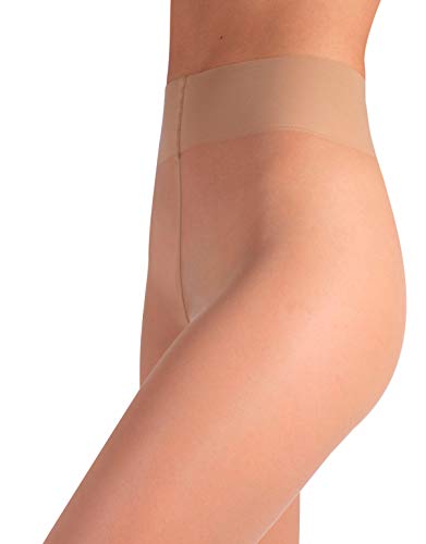 | MEDIAS TRANSPARENTES | MEDIAS DE MUJER CON CINTURON CONFORT | 20 DEN | S, M, L, XL | NATURAL, NEGRO | CALCETERIA ITALIANA | (M, NATURAL)