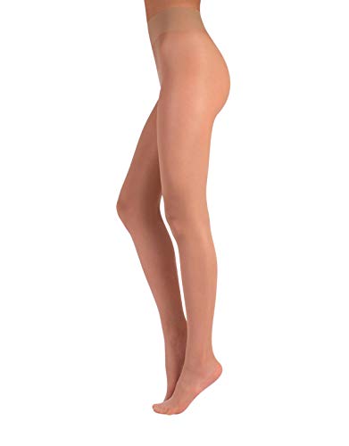 | MEDIAS TRANSPARENTES | MEDIAS DE MUJER CON CINTURON CONFORT | 20 DEN | S, M, L, XL | NATURAL, NEGRO | CALCETERIA ITALIANA | (M, NATURAL)