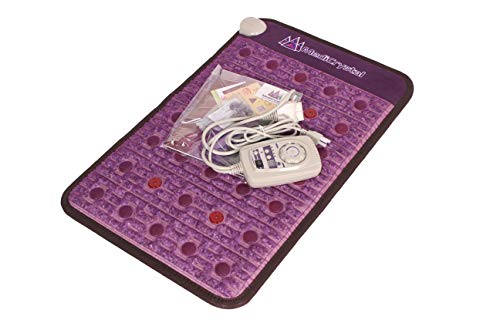 MediCrystal Infrarrojo lejano amatista Mini Mat 80 x 50 cm + 29 Agates + Photon luces rojas + 4, 8, 10, 14 Hz PEMF