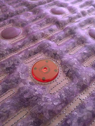 MediCrystal Infrarrojo lejano amatista Mini Mat 80 x 50 cm + 29 Agates + Photon luces rojas + 4, 8, 10, 14 Hz PEMF