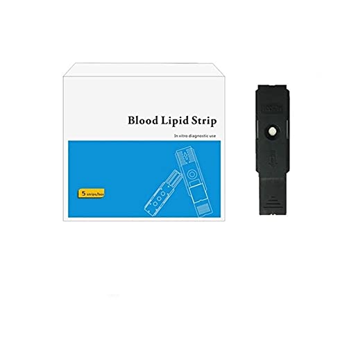 Medidor de glucosa en la Sangre, Inicio Inteligencia 5-en-1 Probador de lípidos Total Colesterol Triglicéridos Monitoreo de Alta Densidad y Baja Densidad (Color : Instrument+5pcs Test Paper)
