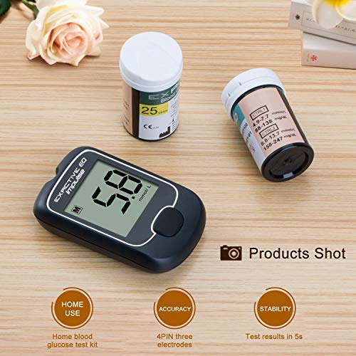 Medidor de glucosa en sangre tiras de prueba reemplazo por Exactive EQ Impulse diabetes strips codefree tiras reactivas de glucosa en sangre x 100 para ES diabéticos