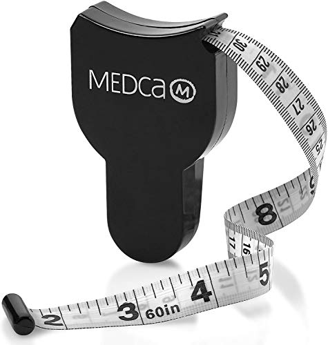Medidor de grasa corporal y cinta métrica para el cuerpo - Analizador de grasa corporal con pliegue de la piel y herramienta de medición del IMC de MEDca