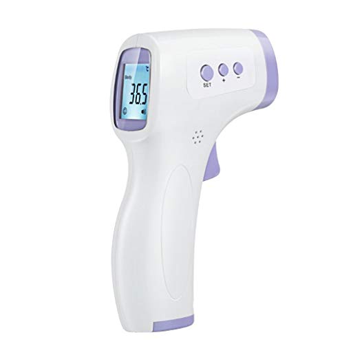 Medidor de temperatura corporal LCD digital sin contacto adecuado para uso en interiores y exteriores con lectura instantánea, adecuado para bebés, niños, adultos, color blanco