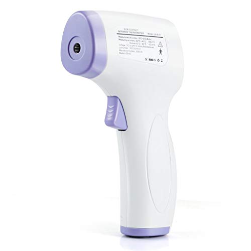 Medidor de temperatura corporal LCD digital sin contacto adecuado para uso en interiores y exteriores con lectura instantánea, adecuado para bebés, niños, adultos, color blanco