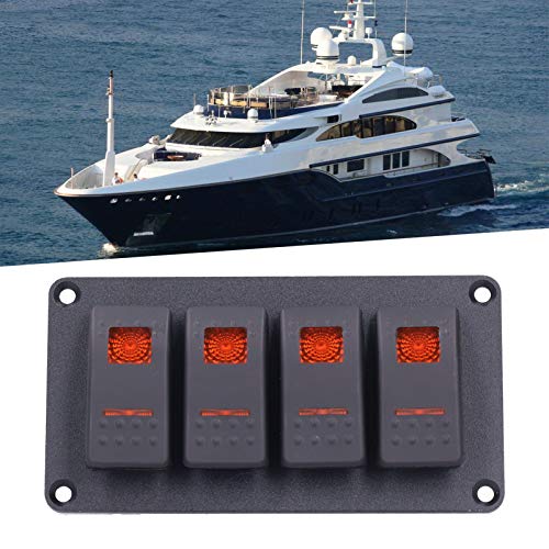 Meiyya Panel de interruptores, disyuntor basculante Duradero de Aluminio, Estable, práctico para vehículos, caravanas, Yates, Barcos(C (Orange), Pisa Leaning Tower Type)