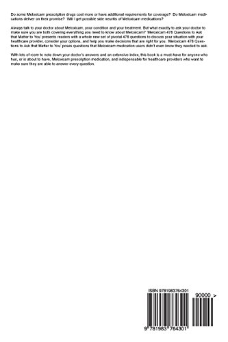 Meloxicam 478 Questions to Ask that Matter to You