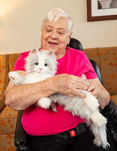 Memorable Pets Muñeco de peluche de gato tabby de terapia para la persona con pérdida de memoria normal del envejecimiento o cuidadores Gris