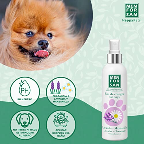 MENFORSAN Colonia para perros Lavanda y Manzanilla 125ml , Aroma suave y relajante