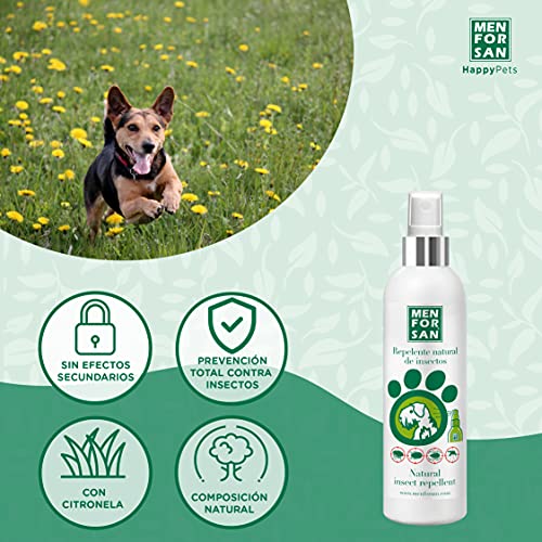 MENFORSAN Repelente Natural de Insectos con citronela Perros - 250 ml