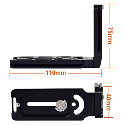MENGS MPU-100 1/4'' Universal Quick Release Plate L Material de aleación de Aluminio para la DSLR cámara Compatible Arca Swiss