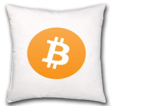 MERCHANDMANIA COJIN Logo del Bitcoin Dinero Virtual hogar Comodo cussion