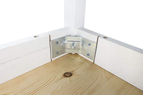 Merkell Conjunto Mesa de Pino y 4 sillas de Madera a la Sala de Estar, Comedor White Pine