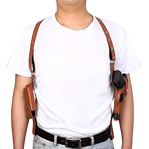 MEROURII Pistola de Pistola de Hombros, Pistola Vertical Funda de Hueso Doble Hombro Oculto con Correas Ajustables para G43,45