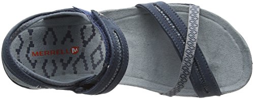 Merrell Terran Cross II, Sandalia con Pulsera Mujer, Gris (Slate), 39 EU