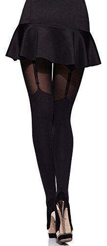 Merry Style Medias Pantys con Estampado Lencería Mujer MS 260 40 DEN(Negro, L)