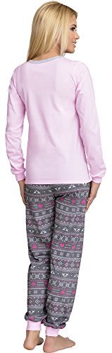 Merry Style Pijama Largo de 2 Piezas Mujer MSTR867 (Rosa/Grafito, S)