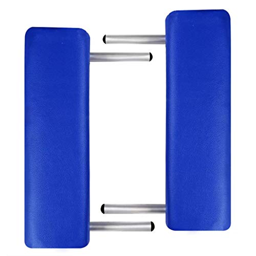 Mesa de Masaje Banco en Aluminio 2 Secciones Ligera Portátil y Plegable Camilla de Masaje Azul