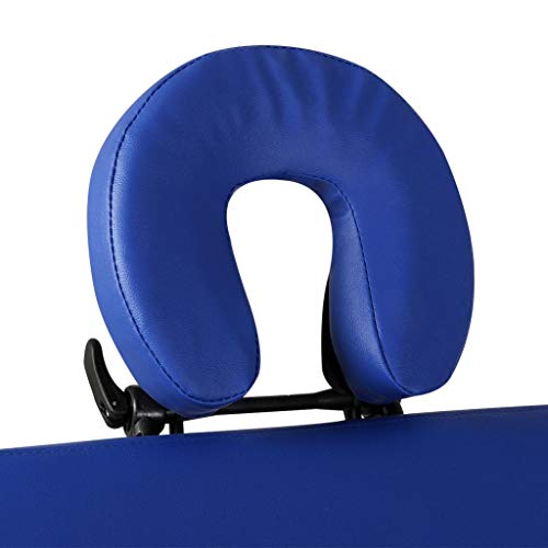 Mesa de Masaje Banco en Aluminio 2 Secciones Ligera Portátil y Plegable Camilla de Masaje Azul