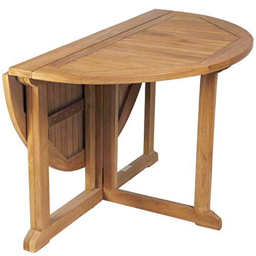 Mesa de Teca con alas plegables 120X75cm.