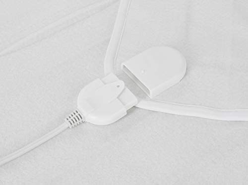 Mesko Ms-7420 Calienta Camas Eléctrico Doble, 120W, 8 Niveles de Temperatura, Poliéster, Blanco, 150160