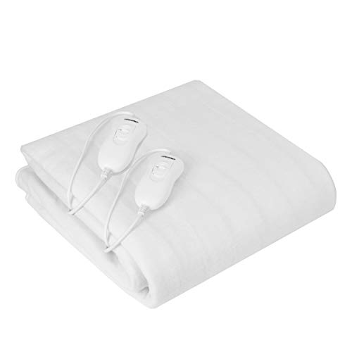 Mesko Ms-7420 Calienta Camas Eléctrico Doble, 120W, 8 Niveles de Temperatura, Poliéster, Blanco, 150160