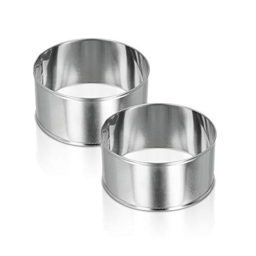 Metaltex Juego 2 Aros para EMPLATAR Ø8,5x4,2 CMS, Negro