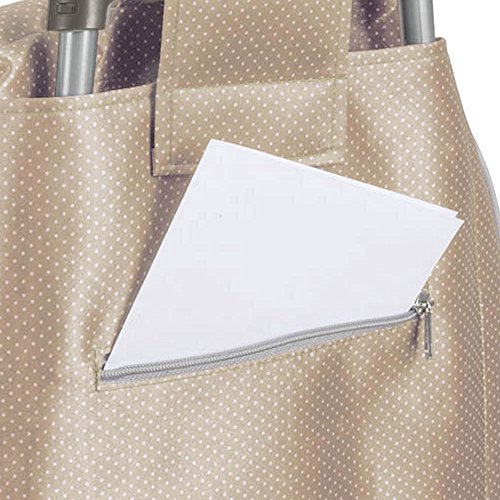 Metaltex Trillium - Carro de Compra con 4 ruedas, Dorado, 50 Litros