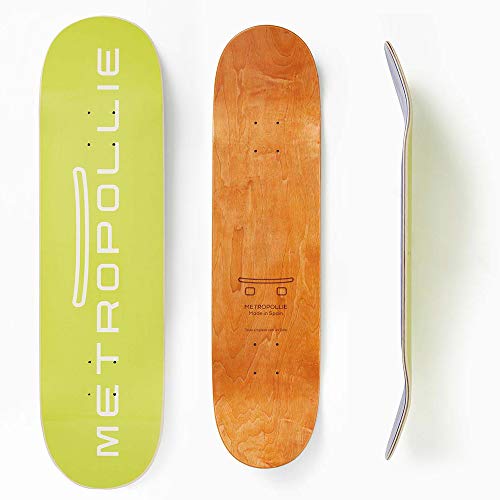 Metropollie Tabla de Skate Neón, Skate para Niños Niñas Adolescentes Adultos Principiantes, Tabla de 7 Capas 100% Madera de Arce Canadiense Hard Rock, 8.125 Pulgadas, TABLANEON8125