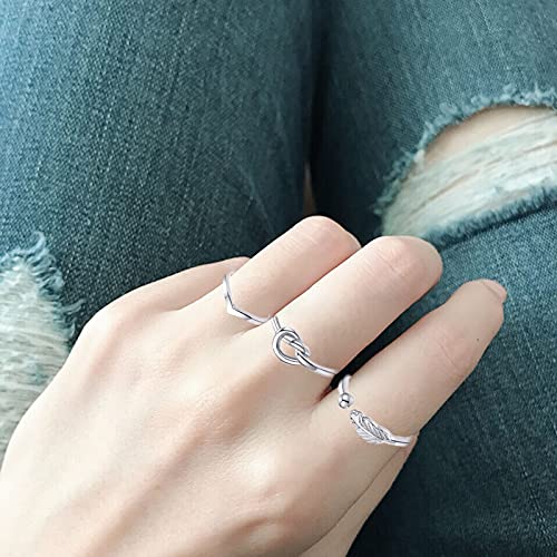 Midi Anillo de Dedo 6 Piezas Anillos Dedo del Pie Abierto Juego de Anillos para Nudillos Anillos de Nudillo para Mujer Anillos Apilables Mujer Accesorios de Joyería para Mujeres y Niñas