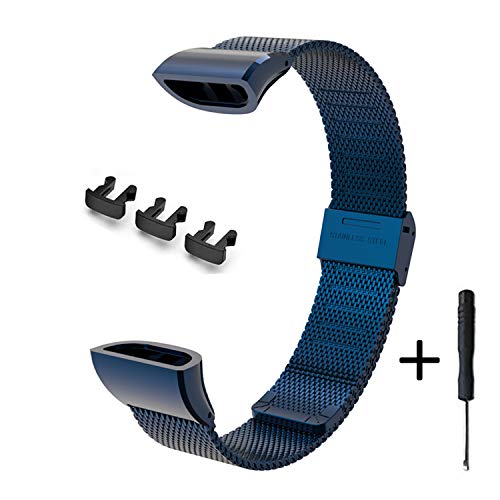 MIJOBS Correa para Band 4 Pro / 3 Pro Correas de Metal de Acero Inoxidable Pulsera de Repuesto con Herramienta de Extracción de Eslabones Reemplazo Compatible con Huawei Band 4 Pro / 3 Pro