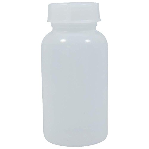 mikken - 2 botellas de boca ancha de 500 ml con tapón de rosca, botellas de farmacia, botellas de laboratorio, botella de medicamentos, bote de plástico, de plástico (PE-LD), sin BPA