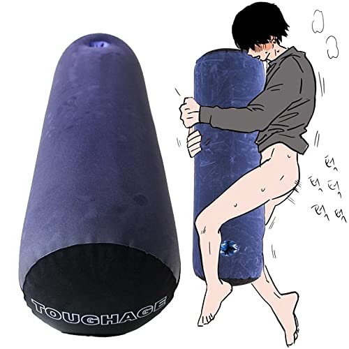 miley Almohada Inflable Larga con Agujero Cojín Inflable Portátil Plegable Auxiliar