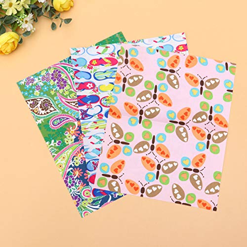 Milisten 15 Piezas de Paquete de Tela Cuadrados Impermeables Patchwork de Floral para Coser Patchwork Diy Craft 20X25cm