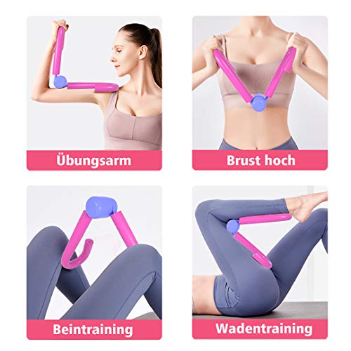 MINGJING Aparato de entrenamiento para muslos, piernas y muslos, multifunción, aparato de entrenamiento para brazos, caderas y caderas, color rosa