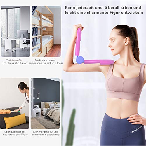 MINGJING Aparato de entrenamiento para muslos, piernas y muslos, multifunción, aparato de entrenamiento para brazos, caderas y caderas, color rosa