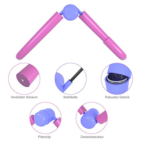 MINGJING Aparato de entrenamiento para muslos, piernas y muslos, multifunción, aparato de entrenamiento para brazos, caderas y caderas, color rosa
