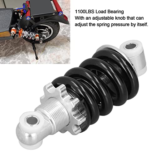 Mini Amortiguador de Bicicleta, 115 Mm 1100 Libras Amortiguador de Scooter a Prueba de óxido con Soporte de Carga para Vehículos Todo Terreno de 4 Ruedas para Ciclomotores