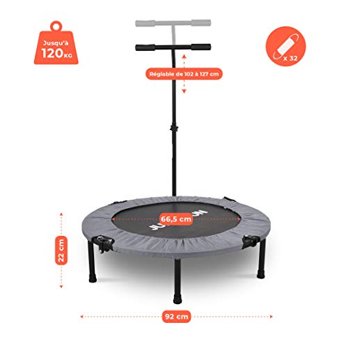 Mini Cama Elástica - Trampolín Fitness Jump4fun Plegable T-Bar
