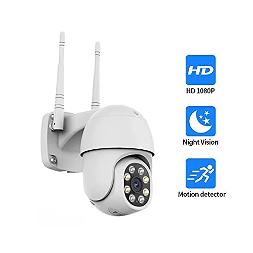 Mini Cámara motorizada de Exterior 1080p con iluminación LED - conexión WiFi Compatible con Smart Life y Tuya Smart
