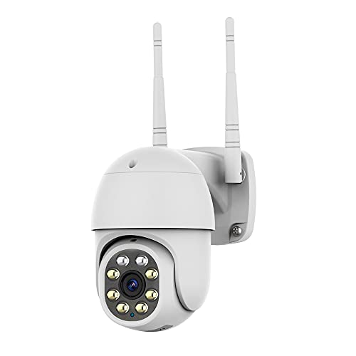 Mini Cámara motorizada de Exterior 1080p con iluminación LED - conexión WiFi Compatible con Smart Life y Tuya Smart