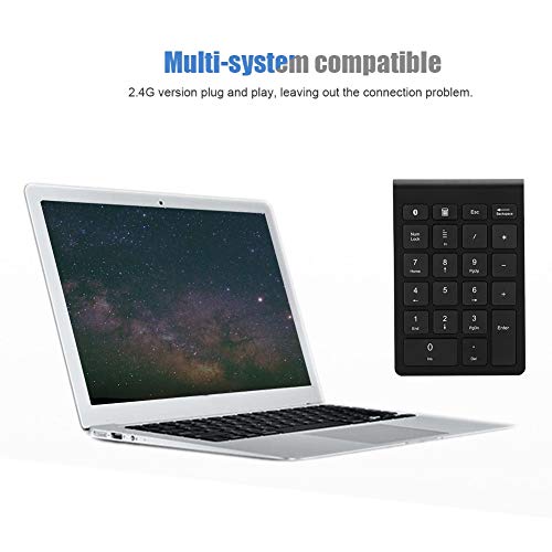 Mini Teclado numérico 22 Teclas 2.4G Mini Teclado numérico Teclado numérico inalámbrico para computadora portátil/portátil/computadora de Escritorio/PC Teclado pequeño 10m inalámbrico