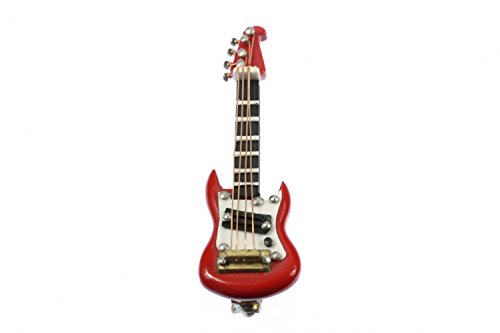 Miniblings Guitarra electrica Guitarra electrica Broche de Guitarra Guitarrista Cinta + Red Box - Joyas Hechas a Mano Moda Boton i Pin prendedores