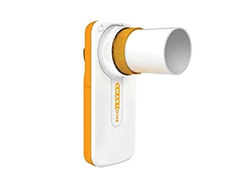 MIR - SMART ONE, PEF flujo espiratorio máximo y FEV1 volumen espiratorio forzado en un segundo, Wireless, portátil, Bluetooth, pediátrico y adulto, para uso doméstico, pilas AAA incluidas