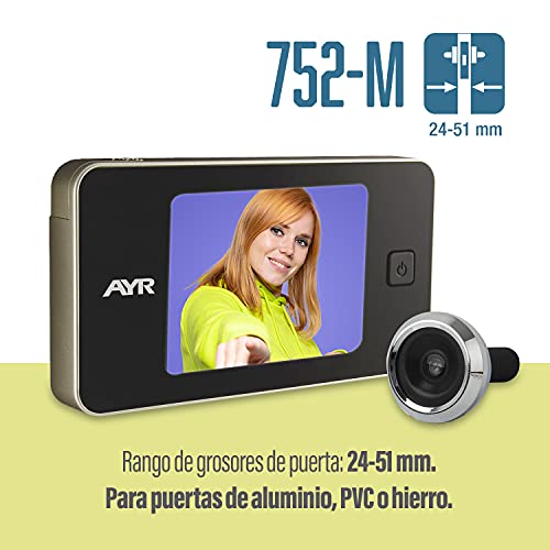 Mirilla digital 752-M. Especial para puertas estrechas de 24 a 51mm de grosor