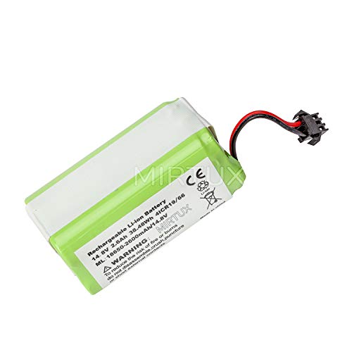 MIRTUX Batería Conga 1090 y 1190 reemplazo 14,8V 2600mah Li-Ion. Repuesto de Litio Recargable Compatible con Conga excelence 1190 y 1090