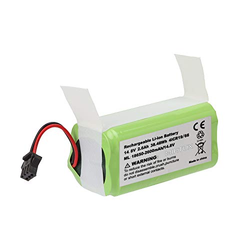 MIRTUX Batería Conga 1090 y 1190 reemplazo 14,8V 2600mah Li-Ion. Repuesto de Litio Recargable Compatible con Conga excelence 1190 y 1090