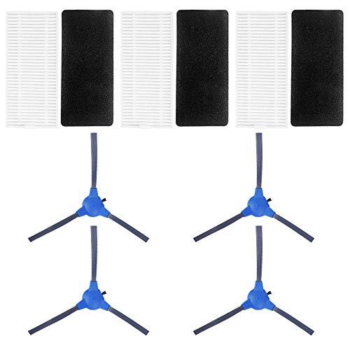 MIRTUX Kit de recambios Esencial para Conga 1090. Pack de Accesorios de Repuesto para Robots aspiradora Conga con Cepillo Lateral y filtros